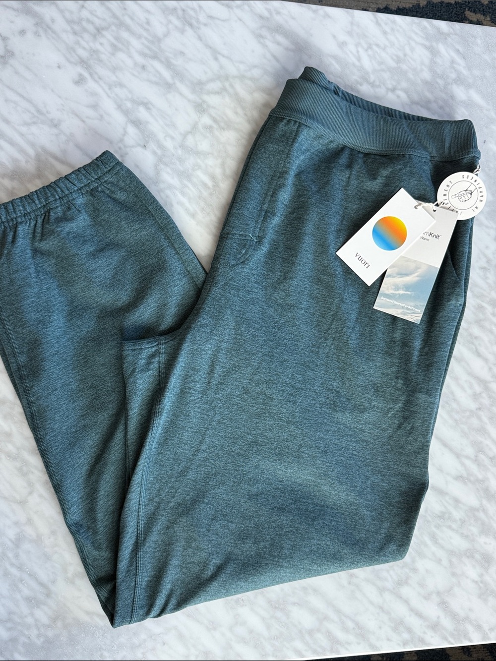 VUORI Coronado Sweatpant Classic 28" Deep Sea Heather Men's large NWT